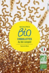 Těstoviny celozrnné bio Monoprix