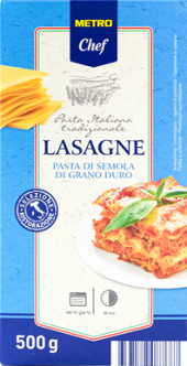 Těstoviny lasagne semolinové Metro Chef