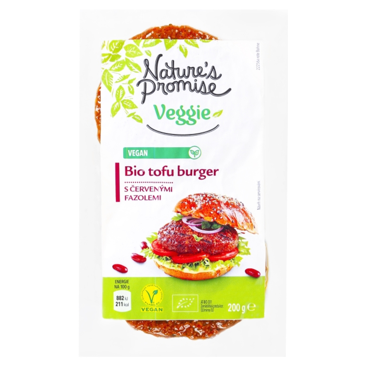 Tofu burger bio s červenými fazolemi Nature's Promise veggie levně