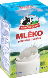 Mléko trvanlivé Báječné české Madeta - 1,5% polotučné