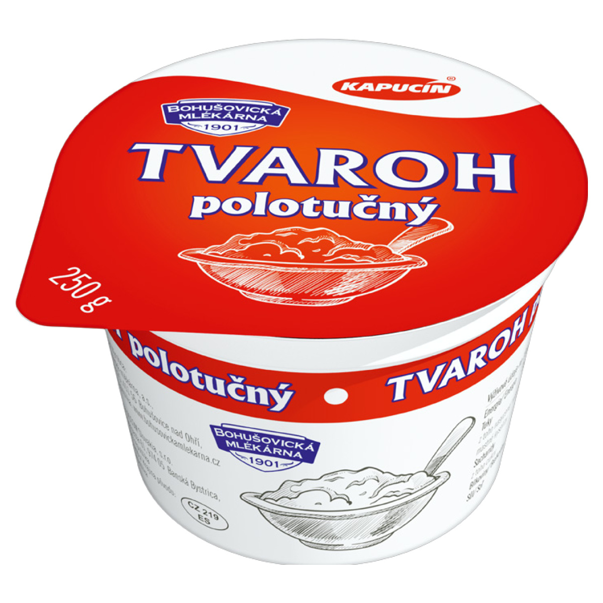 Tvaroh polotučný Kapucín Bohušovická mlékárna levně | Kupi.cz