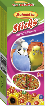 Tyčinka pro andulky s vitamíny a medem Avicentra