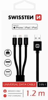 USB kabel 3v1 Swissten