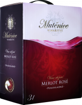 Víno Merlot Rosé Vinařství Mutěnice - bag in box