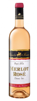 Víno Merlot Rosé Pays d'Oc Chevalier de Fauvert