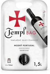 Víno Modrý Portugal Templářské sklepy Čejkovice - bag in box