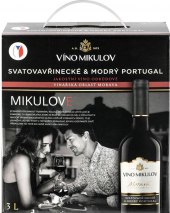 Víno Svatovavřinecké - Modrý Portugal Cuvée  Víno Mikulov - bag in box