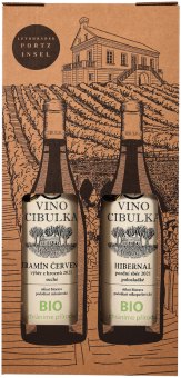 Víno bio Tramín červený a Hibernal s přívlastkem Víno Cibulka - dárkové balení