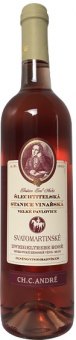 Víno zweigeltrebe rosé Ch. C. André ŠSV Velké Pavlovice - svatomartinské