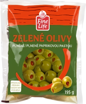 Zelené olivy plněné Fine Life