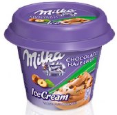 Zmrzlina v kelímku Milka