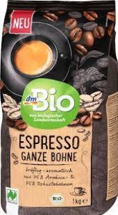 Zrnková káva Espresso dm Bio