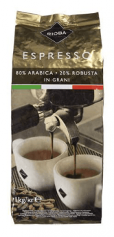 Zrnková káva Espresso Rioba