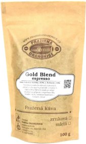 Zrnková káva Gold Blend espresso Pražírna Drahonice