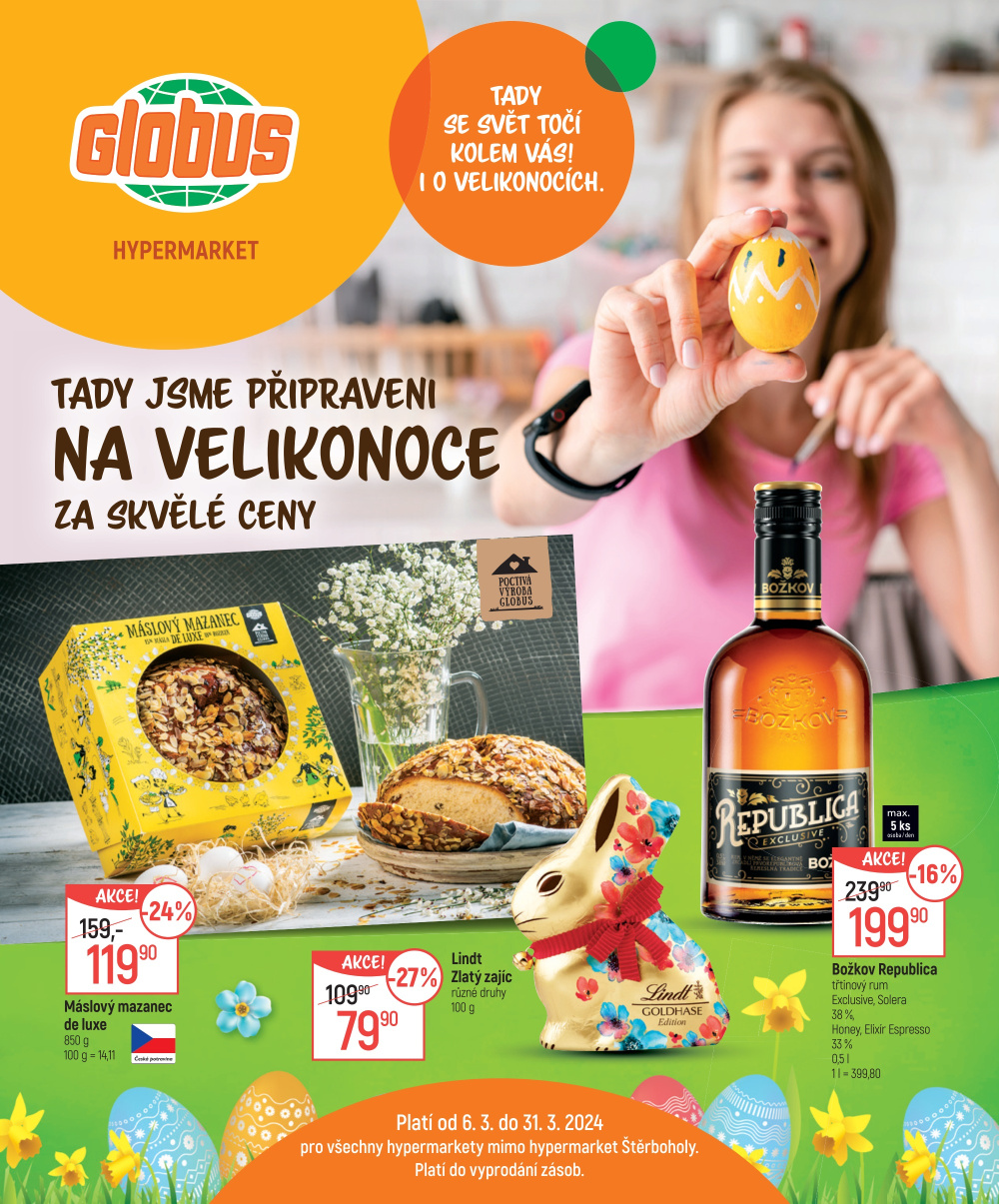 Leták Globus leták Praha Čakovice - Velikonoce - strana 1