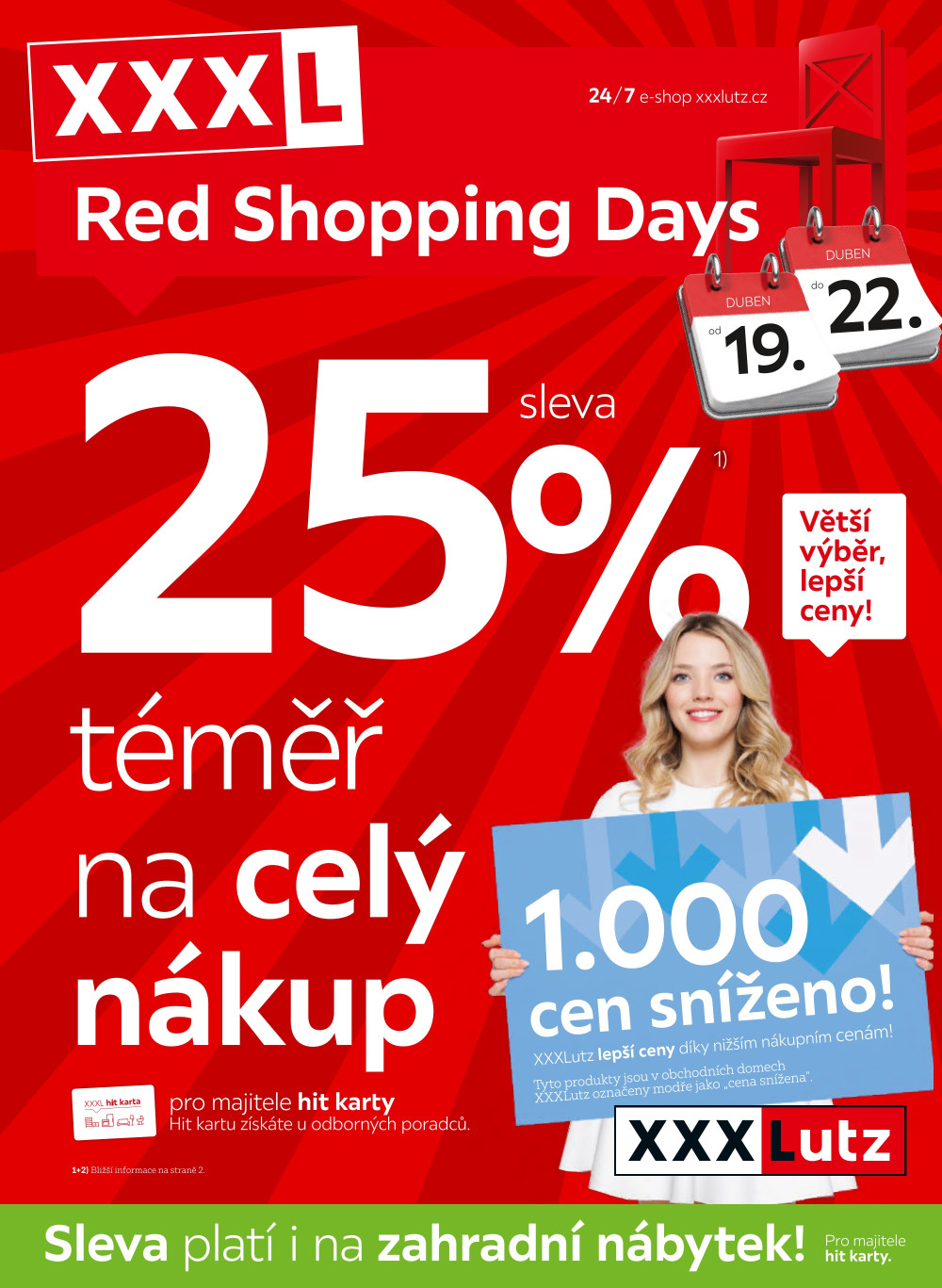 Leták XXXLutz leták - Red shopping days - strana 1