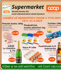 Akční leták COOP Jednota Nymburk Supermarket 