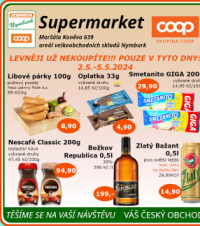 Akční leták COOP Jednota Nymburk Supermarket 