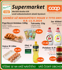 Akční leták COOP Jednota Nymburk Supermarket 