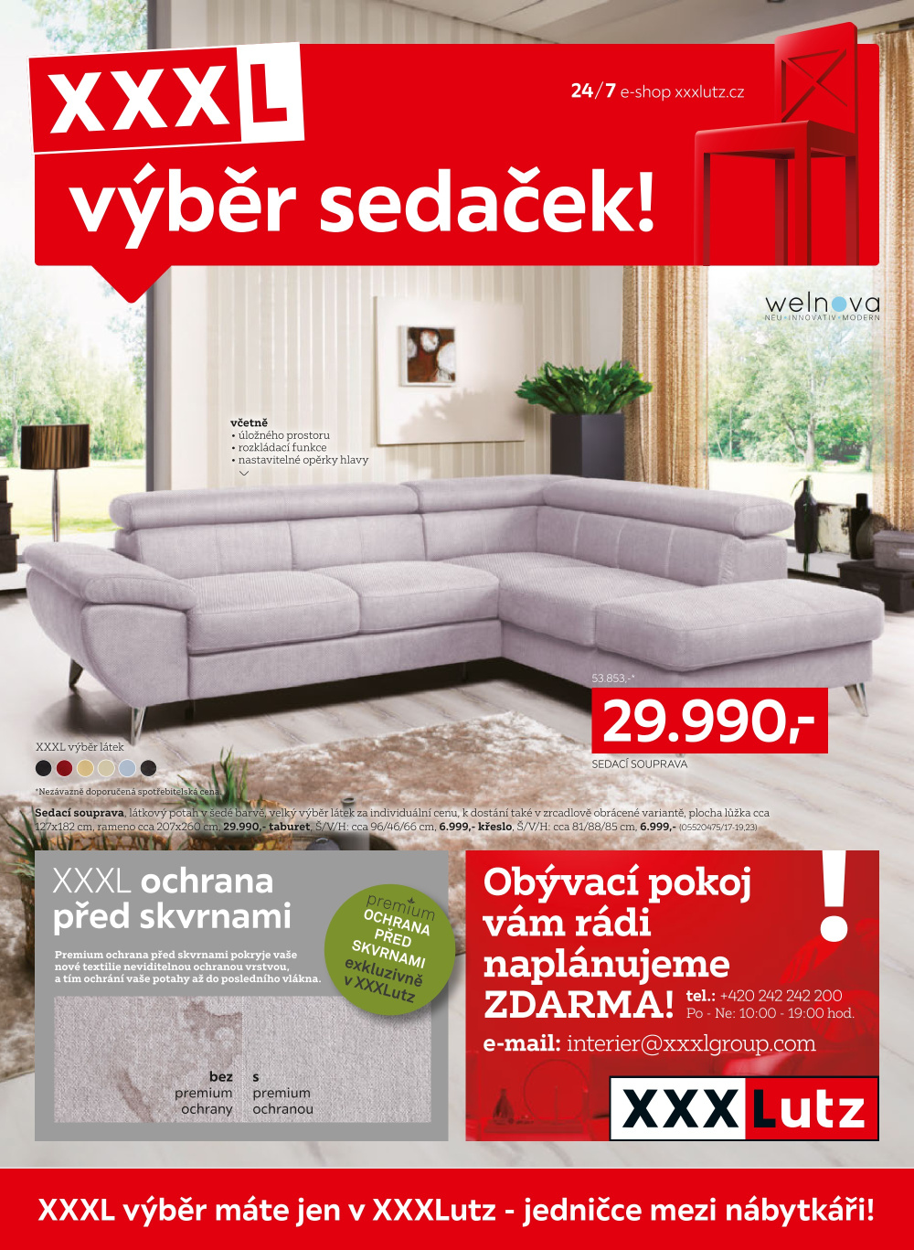 Leták XXXLutz leták - Výběr sedaček! - strana 1