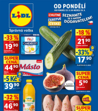 Akční leták Lidl  od pondělí - Chutné, čerstvé, české