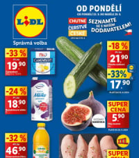 Akční leták Lidl  od pondělí - Chutné, čerstvé, české