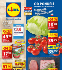 Akční leták Lidl  od pondělí - Retro týden