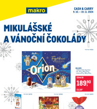 Akční leták Makro  - Mikulášské a vánoční čokolády