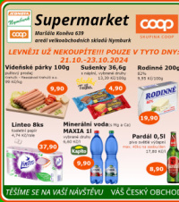 Akční leták COOP Jednota Nymburk Supermarket 