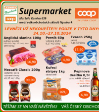 Akční leták COOP Jednota Nymburk Supermarket 