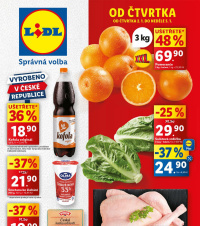 Akční leták Lidl  od čtvrtka - Vyrobeno v České republice