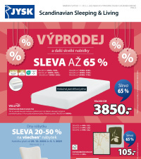 Akční leták Jysk  - Výprodej až -65 %