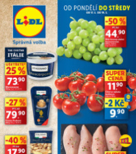 Akční leták Lidl  od pondělí - Tak chutná Itálie