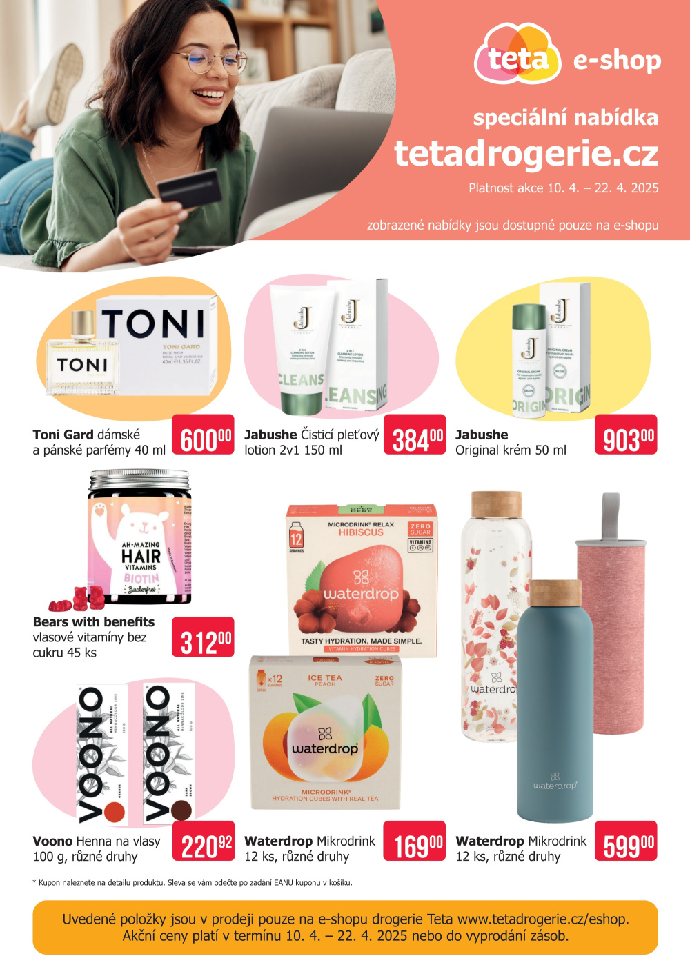 Leták Teta drogerie - Speciální nabídka e-shop - strana 1
