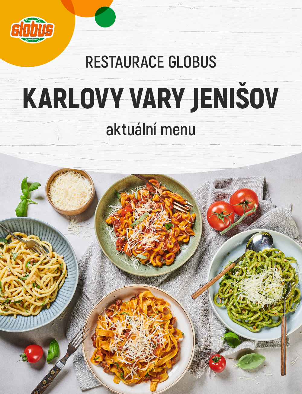 Leták Globus restaurace - Jenišov - strana 1