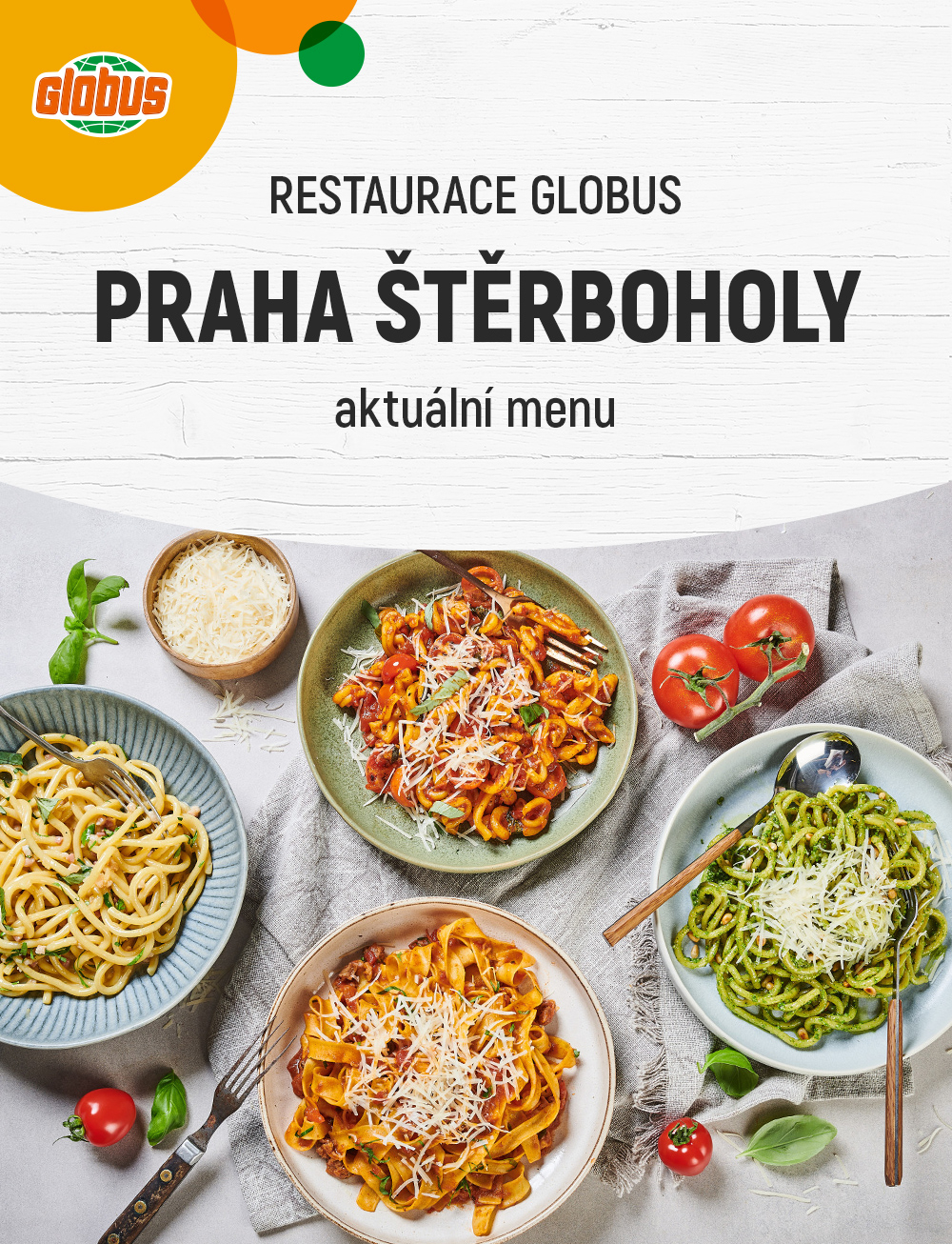 Leták Globus restaurace - Praha Štěrboholy - strana 1