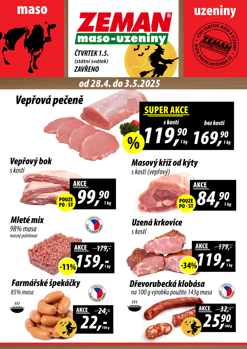 Leták ZEMAN maso - uzeniny leták - strana 1