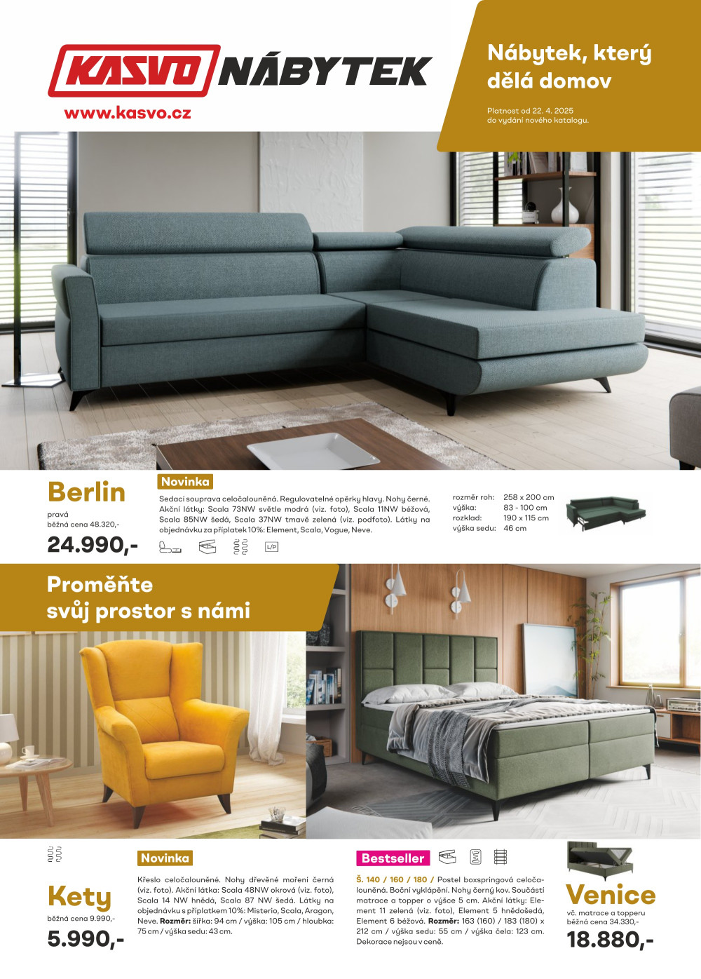Leták Kasvo nábytek katalog - strana 1