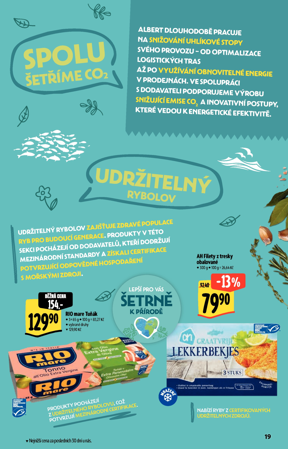 Leták Albert Supermarket - Nakupujte lépe a udržitelně - strana 19