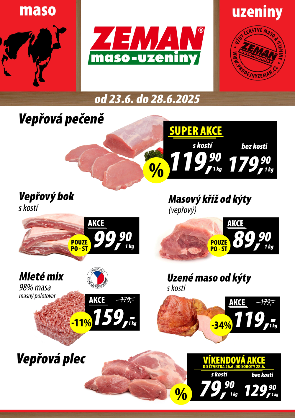 Leták ZEMAN maso - uzeniny leták - strana 1