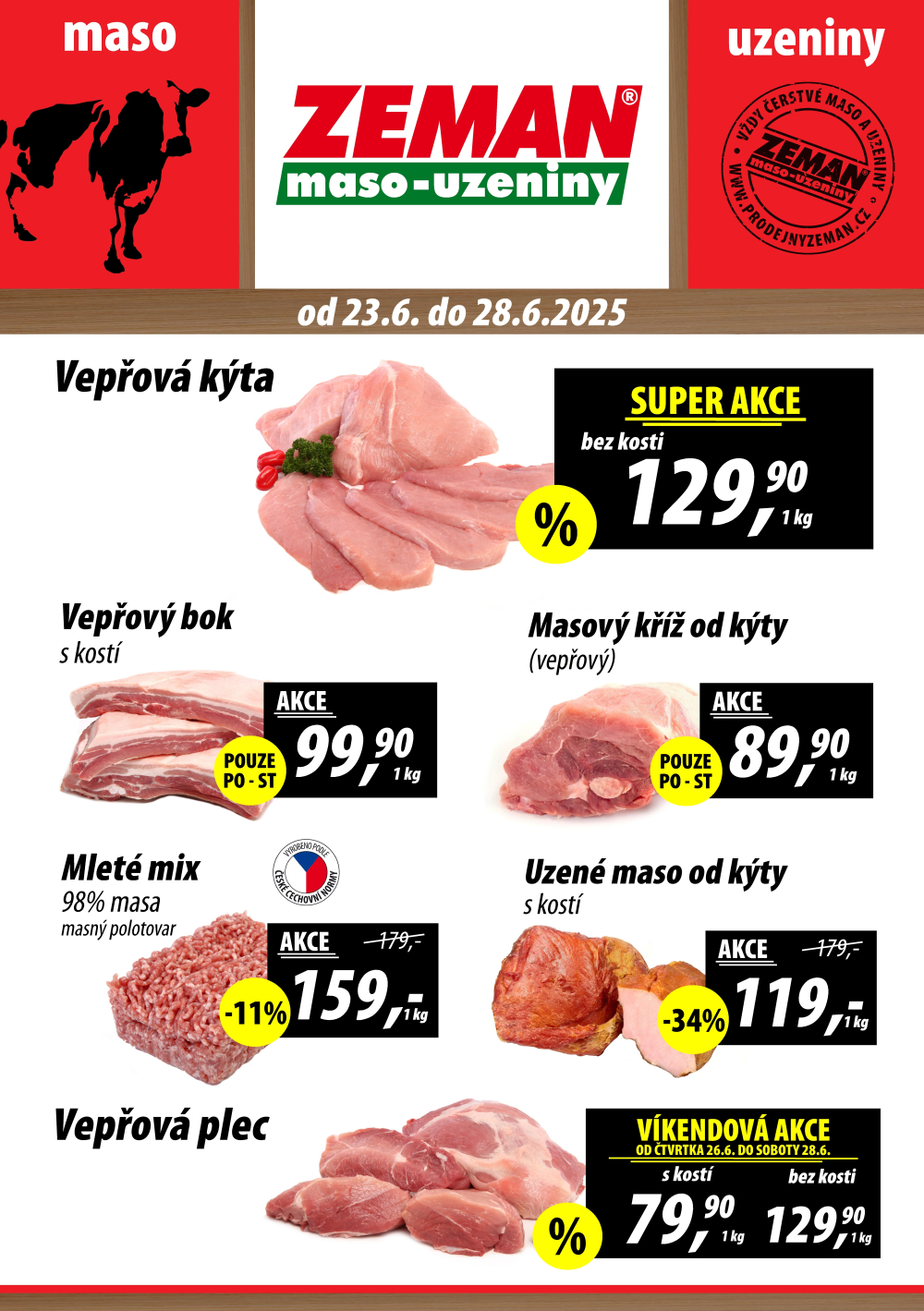 Leták ZEMAN maso - uzeniny leták - strana 1