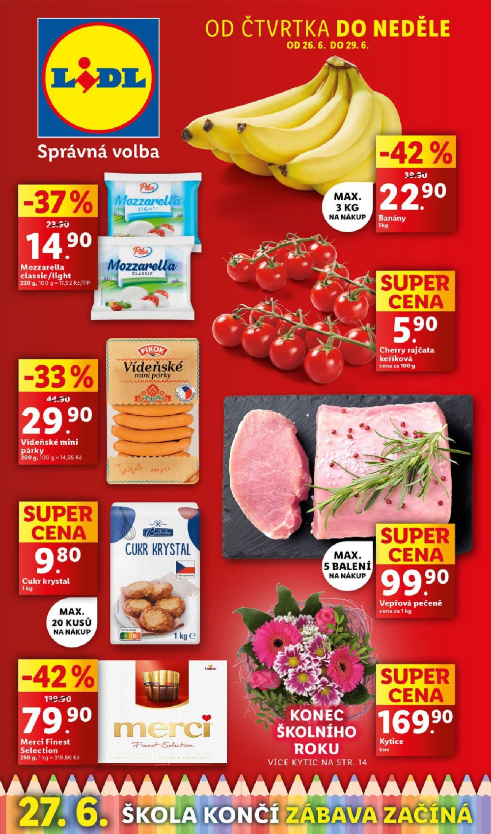 Leták Lidl leták od čtvrtka - Škola končí, zábava začíná - strana 1