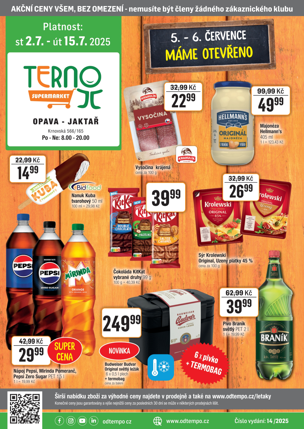 Leták TEMPO leták - Terno Opava - Jaktář - strana 1