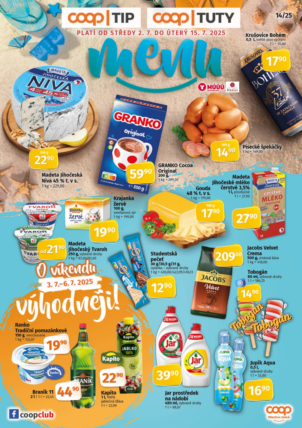 Leták COOP leták - TIP a TUTY Menu - strana 1