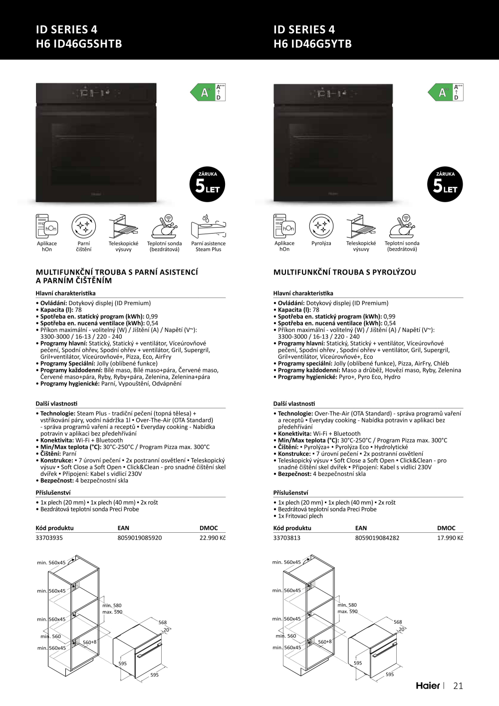 Leták ASKO nábytek leták - Spotřebiče Haier - strana 21