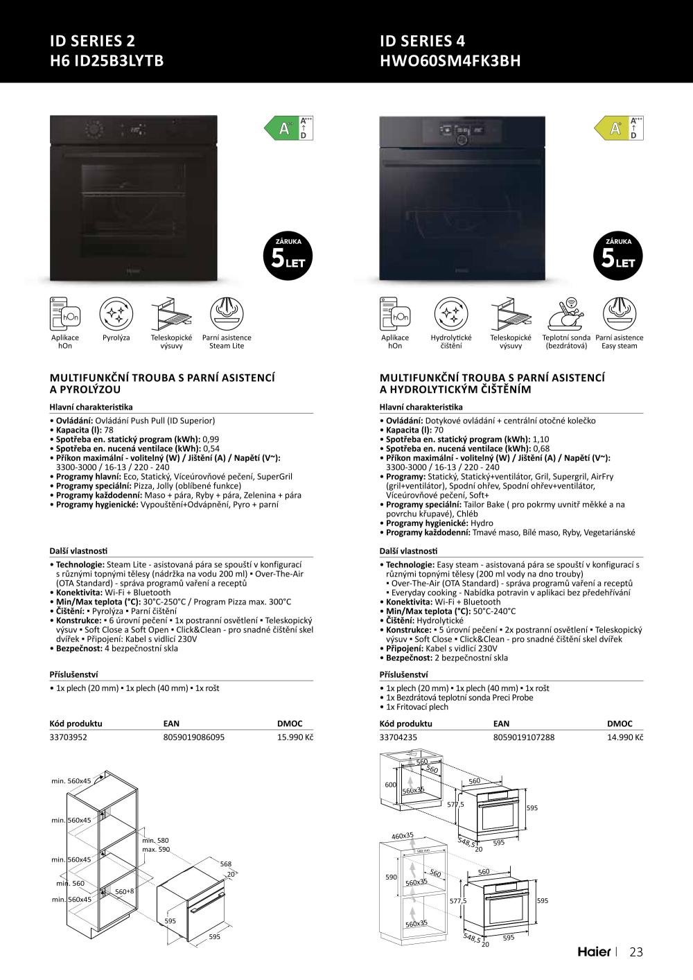 Leták ASKO nábytek leták - Spotřebiče Haier - strana 23