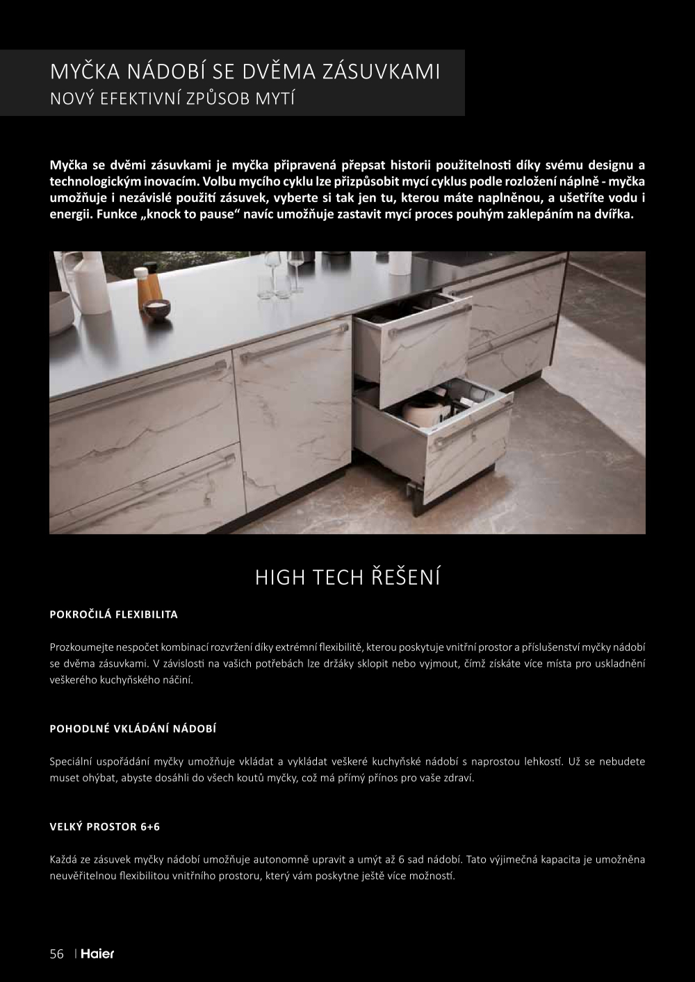 Leták ASKO nábytek leták - Spotřebiče Haier - strana 56