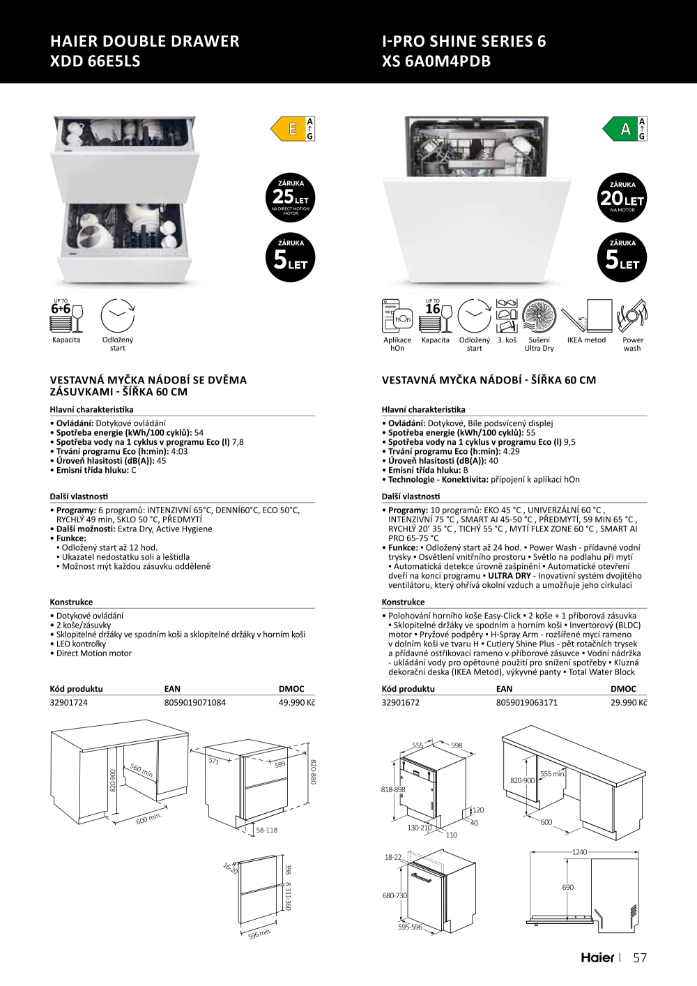 Leták ASKO nábytek leták - Spotřebiče Haier - strana 57