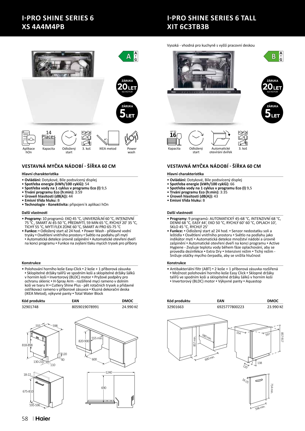 Leták ASKO nábytek leták - Spotřebiče Haier - strana 58