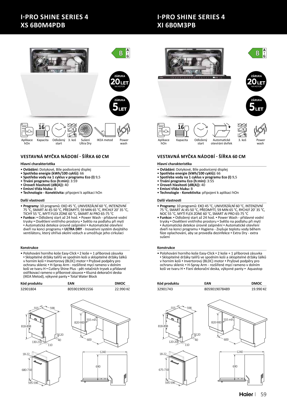 Leták ASKO nábytek leták - Spotřebiče Haier - strana 59